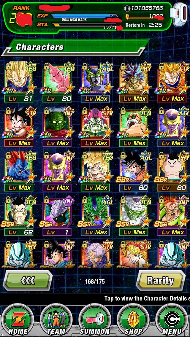 Selling GLobal DBZ Dokkan Battle account +1000 Dragon stone,13UR,rank